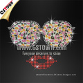 Fashion girl red lip whoelsale price glitter rhinestone iron ons for t shirt shop